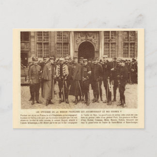 Carte Postale Première Guerre mondiale, les officiers français r