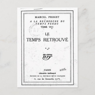 Carte postale : Première page du temps récupéré