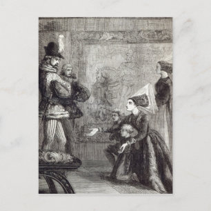 Carte Postale Première réunion d'Edward IV et de Lady Elizabeth