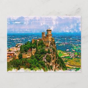 Carte Postale Première tour Guaita. République de Saint-Marin.