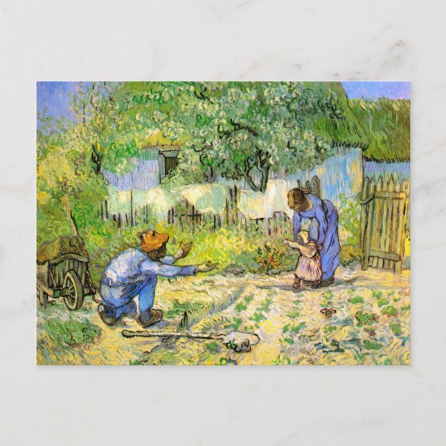 Carte Postale Premiers pas (après Millet) Van Gogh Fine Art (Devant)