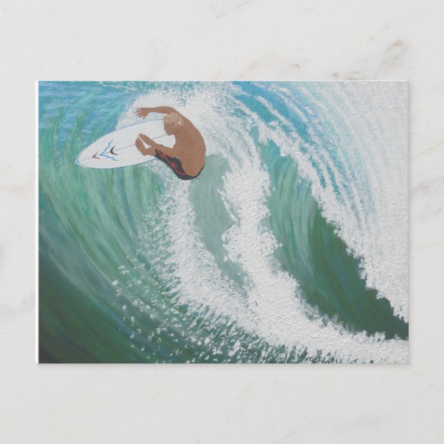 Carte Postale Prendre une vague (Devant)