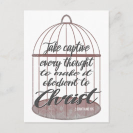 Carte Postale Prends captive chaque pensée, écriture