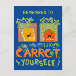 Carte Postale Prenez Carrot vous-même   Carotte Pun