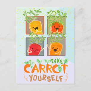 Carte Postale Prenez Carrot vous-même   Jeu de devis motivationn