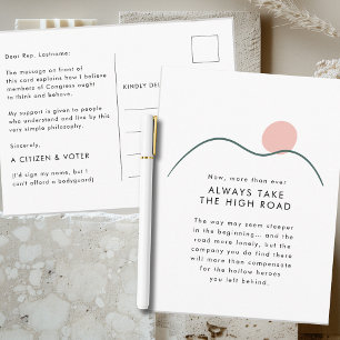 Carte Postale Prenez le High Road Mountain Sun pour le Congrès