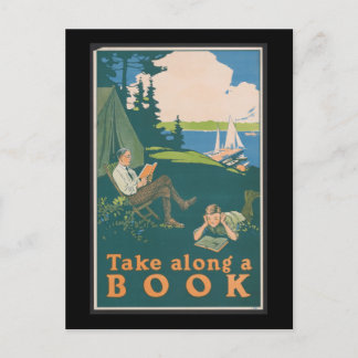 Carte Postale Prenez le long d'un livre