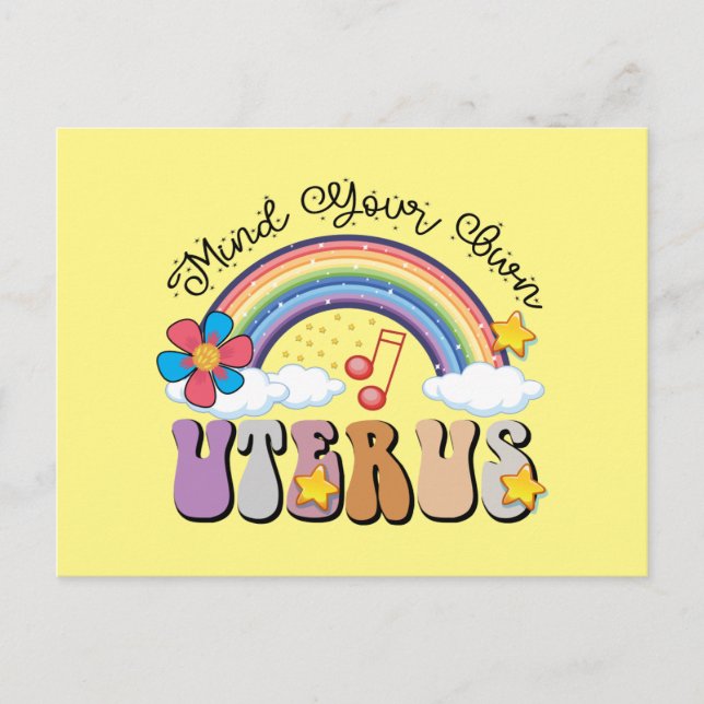 Carte Postale Prenez soin de votre propre Uterus Feminist Pro Ch (Devant)