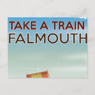 Carte Postale Prenez un train Falmouth Cornwall affiche de vacan