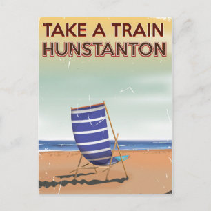Carte Postale Prenez un train pour l'affiche de voyage vintage h