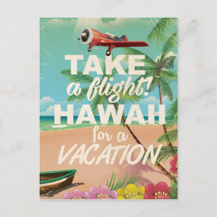 Carte Postale Prenez un vol ! Hawaï pour des vacances