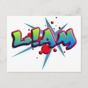 Carte Postale Prénom Liam avec ! comme