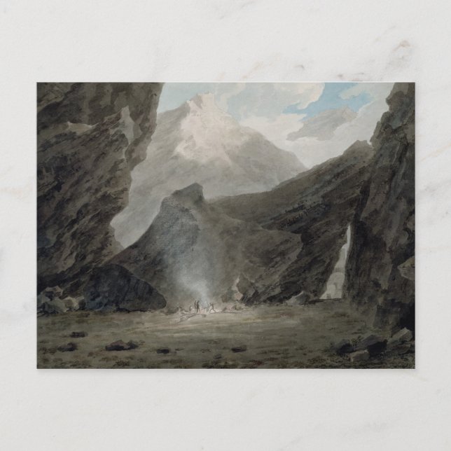 Carte Postale Près de Chiavenna dans les Grisons, vers 1779 (aqu (Devant)