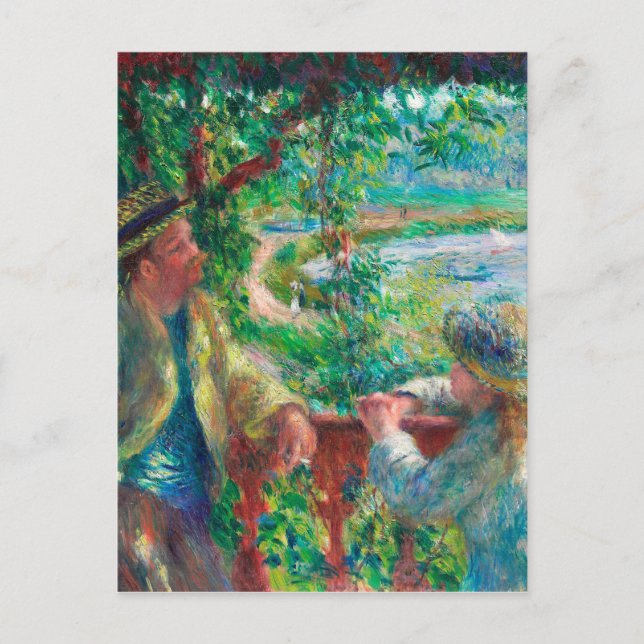 Carte Postale Près du lac par Renoir Impressionist Painting (Devant)
