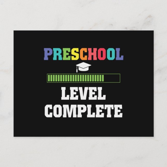 Carte Postale Préscolaire Terminé Retour à l'école Video Gamer C (Devant)