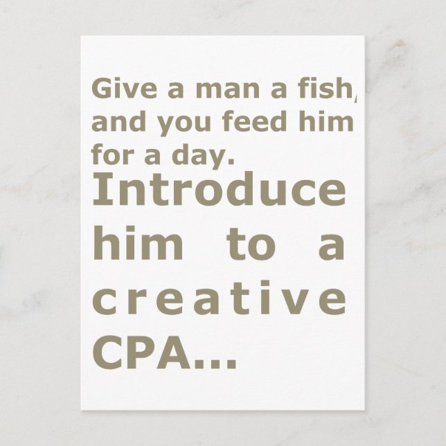 Carte Postale Présentez-le à un CPA créatif (Devant)