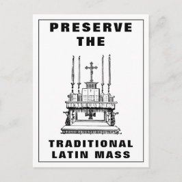 Carte Postale Préserver l'autel de la messe latine traditionnell