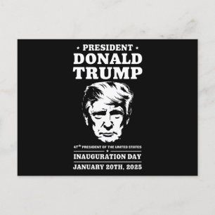 Carte Postale Président 47 D J Trump Jour de l'investiture Jan 2