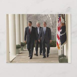 Carte Postale Président Barack Obama et anciens présidents