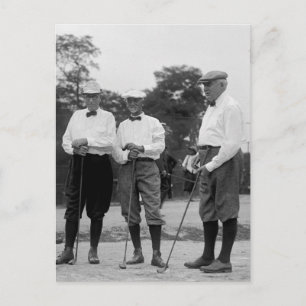 Carte Postale Président Harding Golf Foursome, années 1920