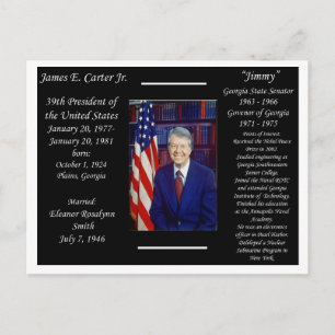 Carte Postale Président Jimmy Carter