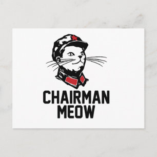 Carte Postale Président Meow (Mao) Design