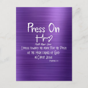 Carte Postale Presse chrétienne avec verset biblique Philippiens