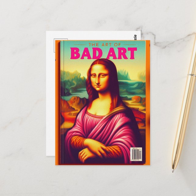 Carte Postale Prétendre la couverture du magazine L'art du mauva (Devant/Arrière en situation)