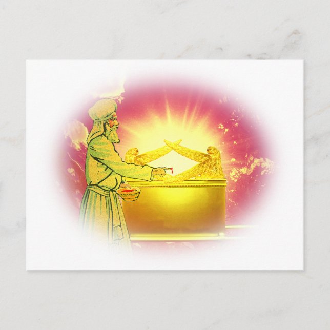 Carte Postale Prêtre élevé appliquant du sang (Devant)