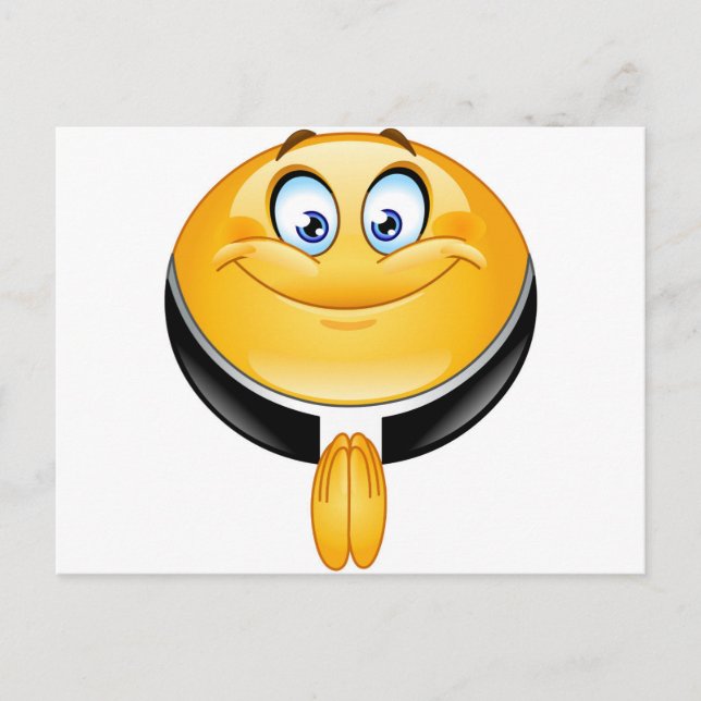 Carte Postale prêtre émoji (Devant)