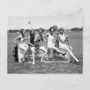 Carte Postale Pretty Girl Golfers, 1920s