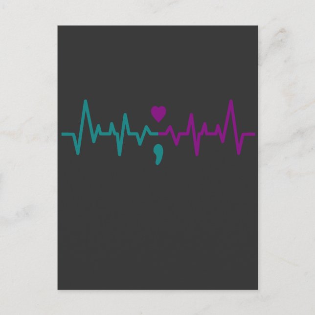 Carte Postale Prévention du suicide par la pulsation cardiaque S (Devant)