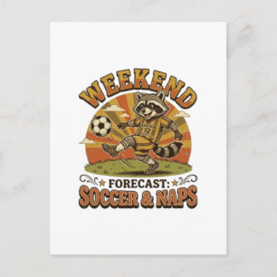 Carte Postale Prévisions de week-end Football et siestes Raton l