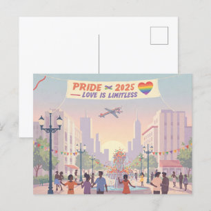 Carte Postale 'Pride 2025 - L'Amour Est Sans Limite'
