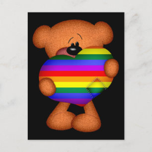 Carte Postale Pride Coeur Teddy Ours