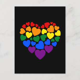 Carte Postale Pride- gay arc-en-ciel coeur de l'amour