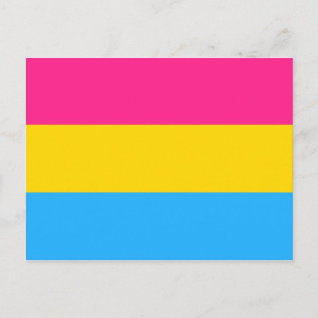 Carte Postale Pride transexuelle (drapeau panaché) (Devant)