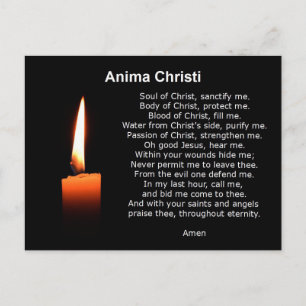 Carte Postale Prière de Confort Anima Christi Sould du Christ