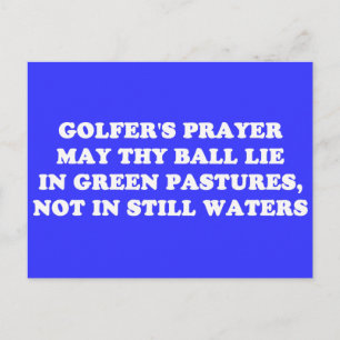 CARTE POSTALE PRIÈRE DE GOLFER