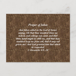 Carte Postale Prière de Jabez