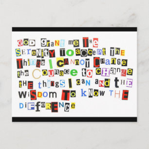 Carte Postale Prière de sérénité