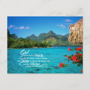 Carte Postale Prière de sérénité & Bora Bora