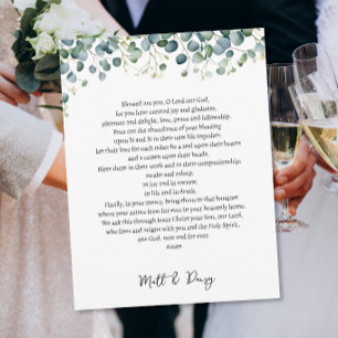 Carte Postale Prière le jour de votre mariage