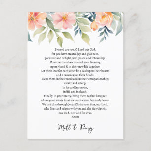 Carte Postale Prière le jour de votre mariage