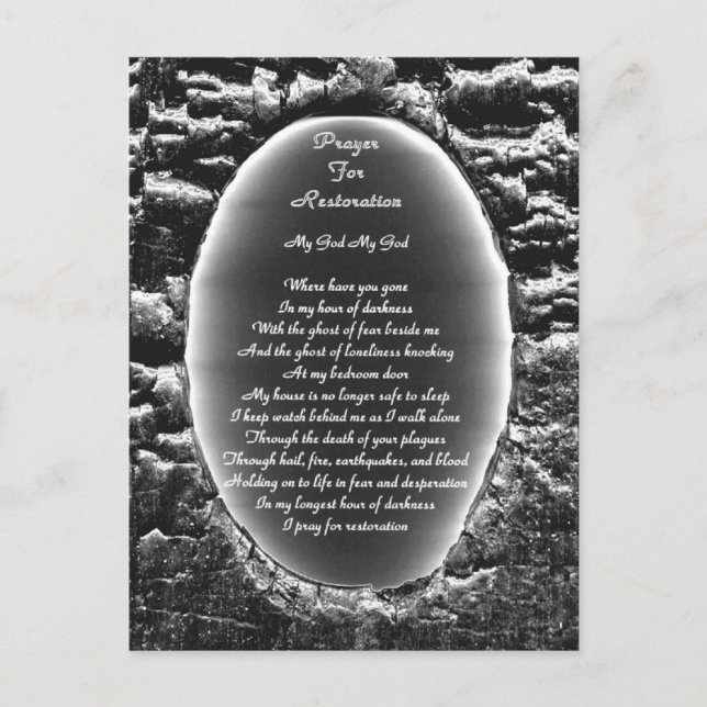 Carte Postale Prière pour la restauration (Devant)
