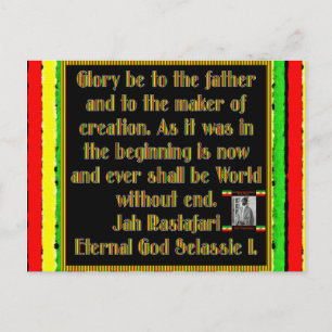 Carte Postale Prière Rasta récitée avant la cérémonie de tabagis