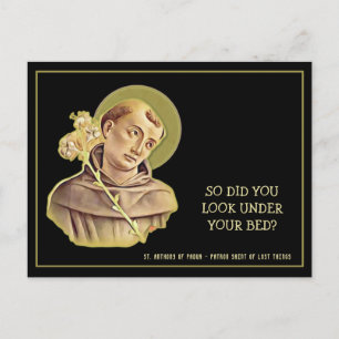 Carte Postale Prière religieuse catholique Saint-Antoine humoris