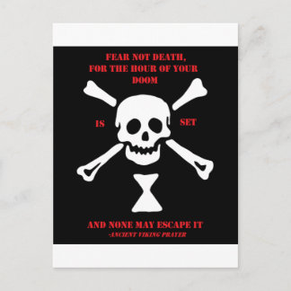 Carte Postale Prière Viking Ancienne...Peur Pas La Mort