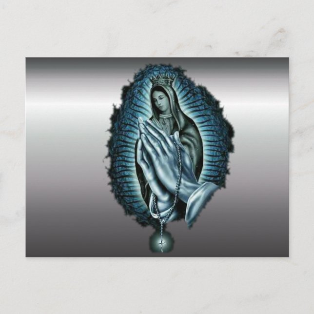 Carte Postale Prière violette Vierge Marie (Devant)