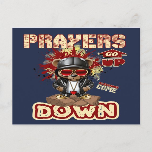 Carte Postale Prières Montent La Foi Chrétienne (Devant)